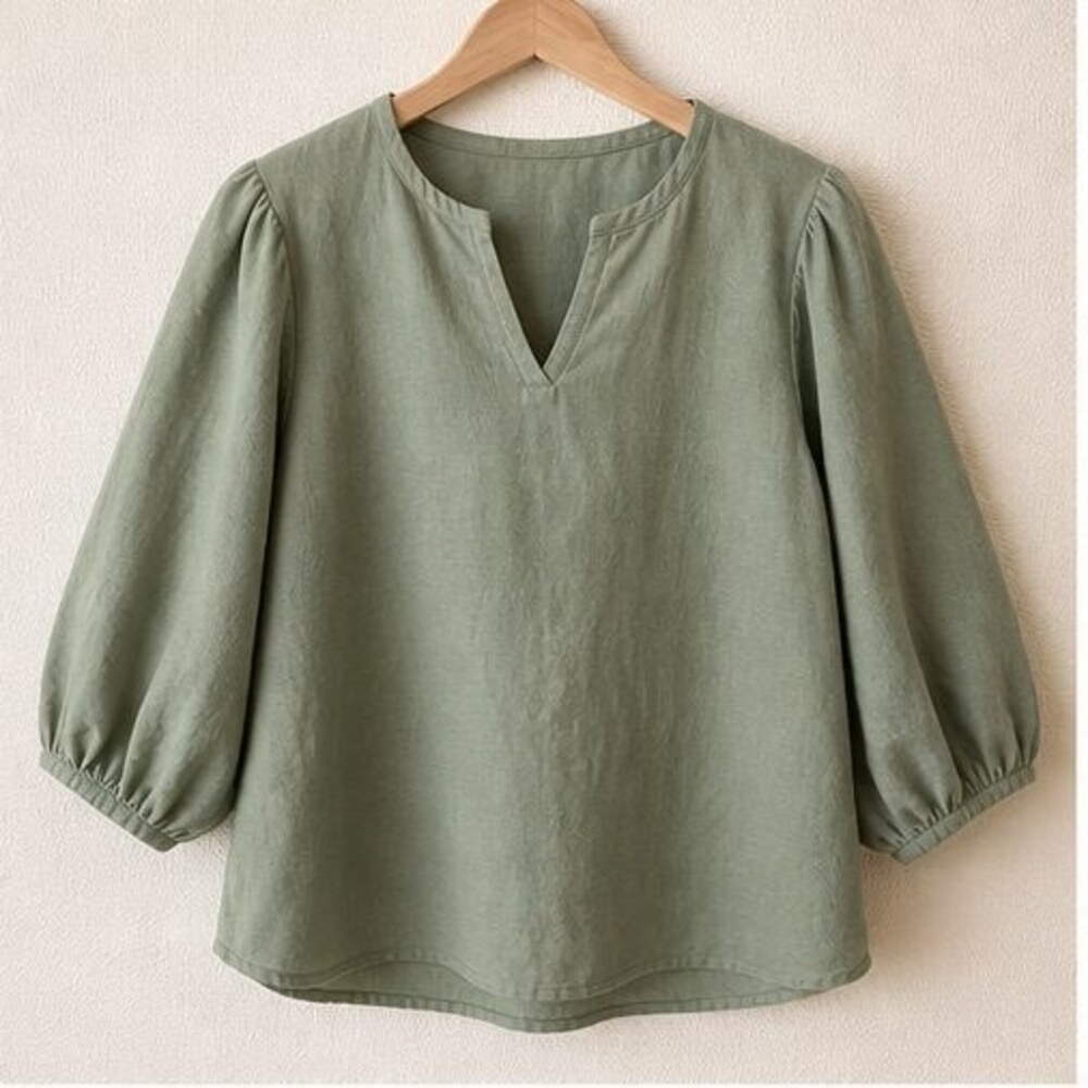 Sage Tie Neck Blouse